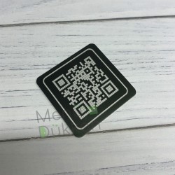 Lazer Kazıma Metal QR Karekod Menü 4x4cm